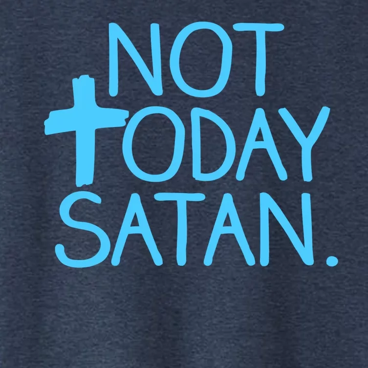 Not Today Satan Jesus Cross Women's Crop Top Tee