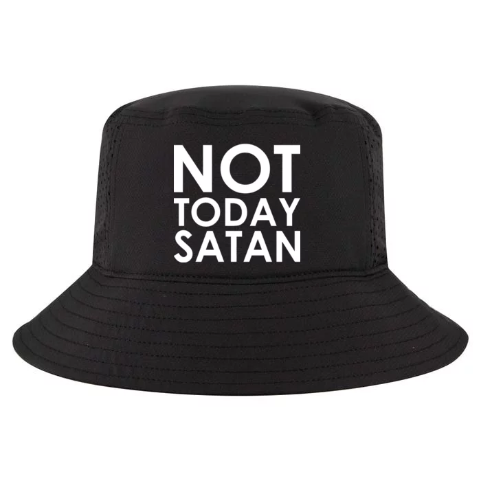 Not Today Satan Text Logo Cool Comfort Performance Bucket Hat