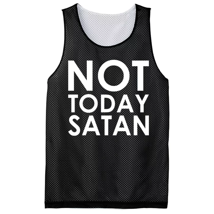 Not Today Satan Text Logo Mesh Reversible Basketball Jersey Tank