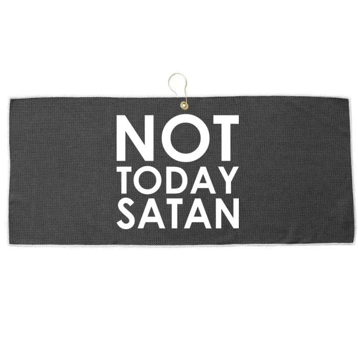 Not Today Satan Text Logo Large Microfiber Waffle Golf Towel