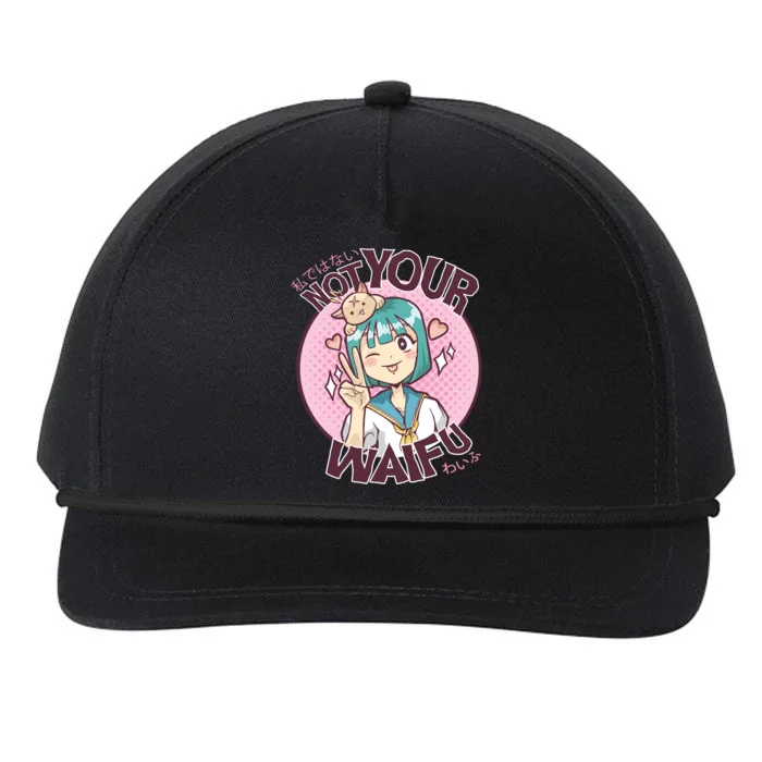 Not Your Waifu Anime Snapback Five-Panel Rope Hat