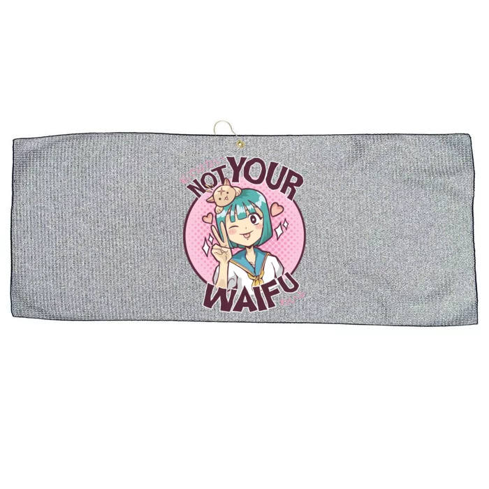 Not Your Waifu Anime Large Microfiber Waffle Golf Towel