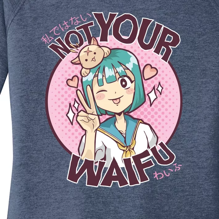 Not Your Waifu Anime Women's Perfect Tri Tunic Long Sleeve Shirt