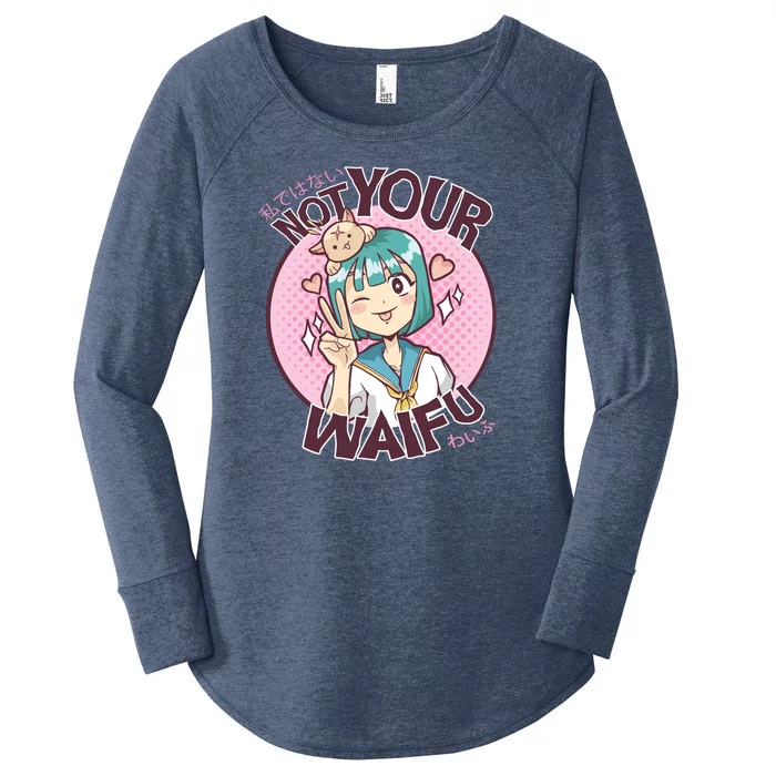 Not Your Waifu Anime Women's Perfect Tri Tunic Long Sleeve Shirt