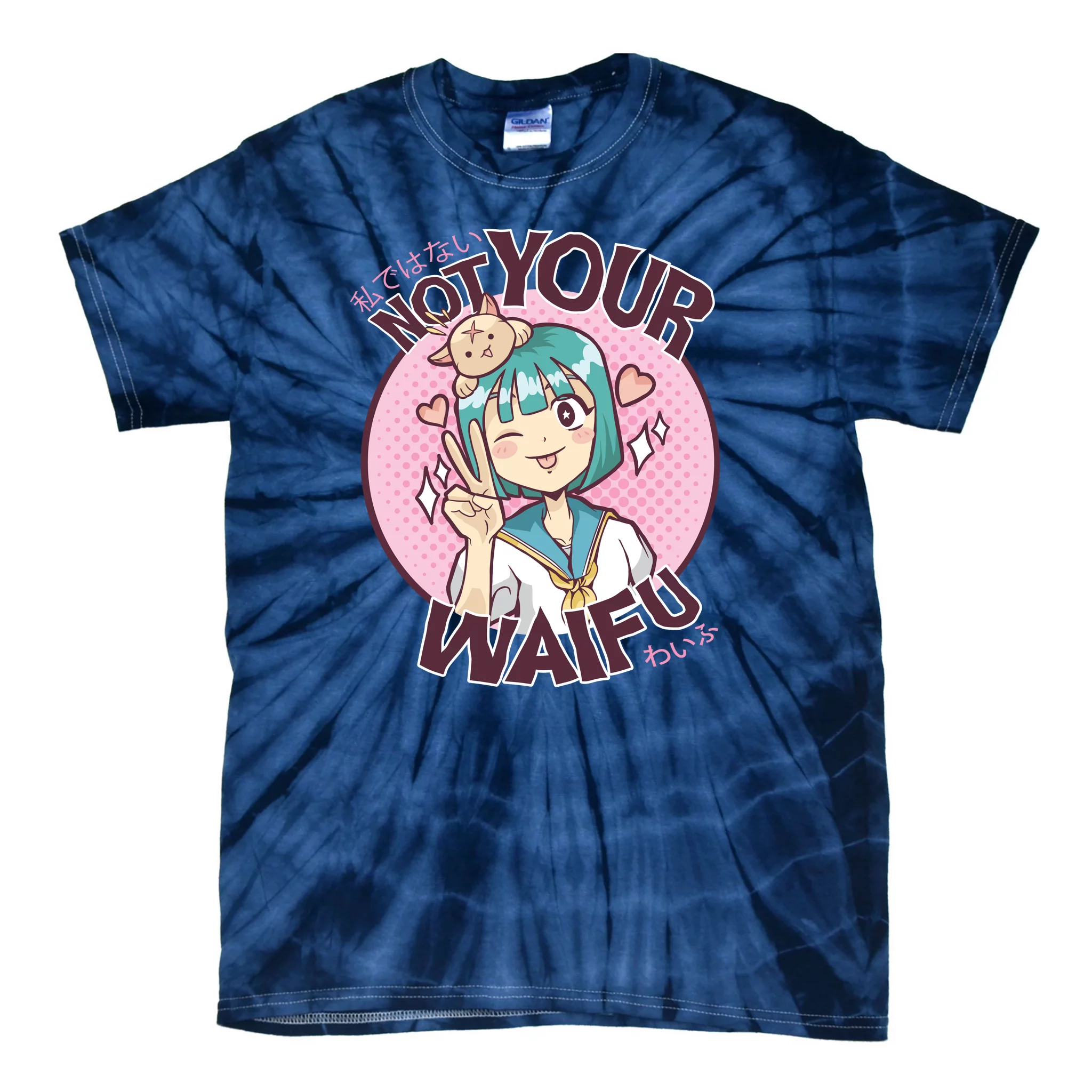 Plus Anime Tie Dye Back Print T-shirt | boohooMAN