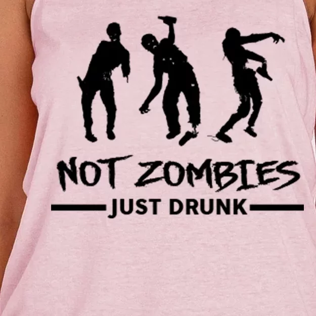 Not Zombies Just Drunk Women's Knotted Racerback Tank