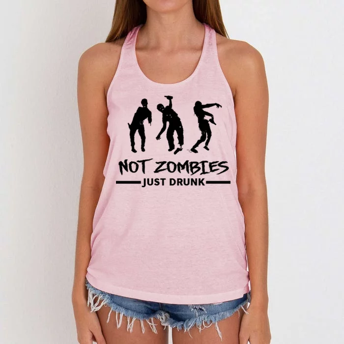 Not Zombies Just Drunk Women's Knotted Racerback Tank