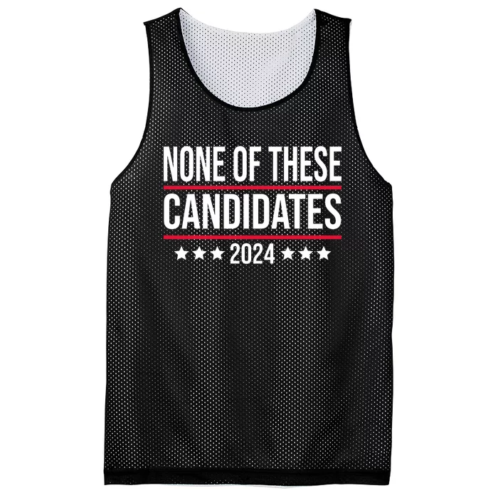 None Of These Candidates 2024 Funny Election Mesh Reversible Basketball Jersey Tank