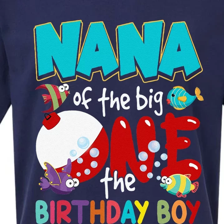 Nana Of The Birthday Funny Birthday Fishing Lover Sueded Cloud Jersey T-Shirt