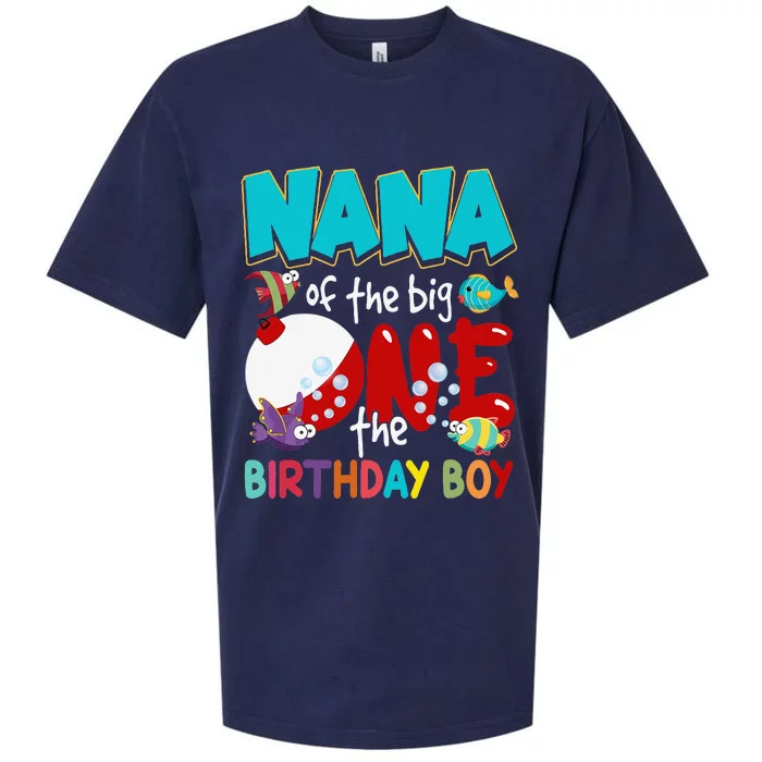 Nana Of The Birthday Funny Birthday Fishing Lover Sueded Cloud Jersey T-Shirt