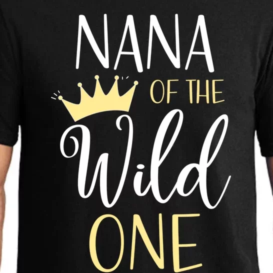 Nana Of The Wild One First Birthday Matching Family Funny Gift Pajama Set