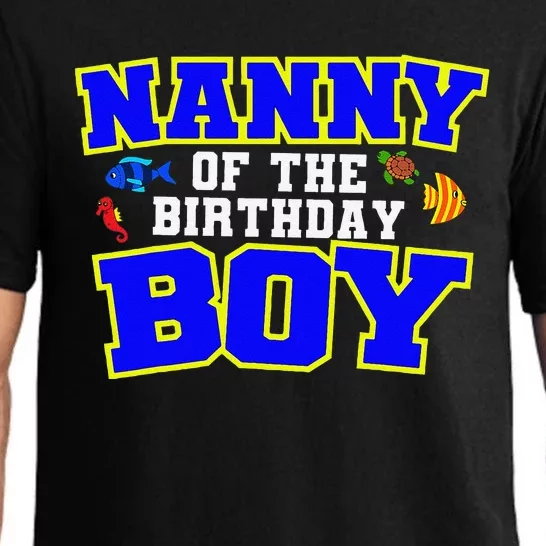 Nanny Of The Birthday Fishing Theme Bday Celebration Pajama Set