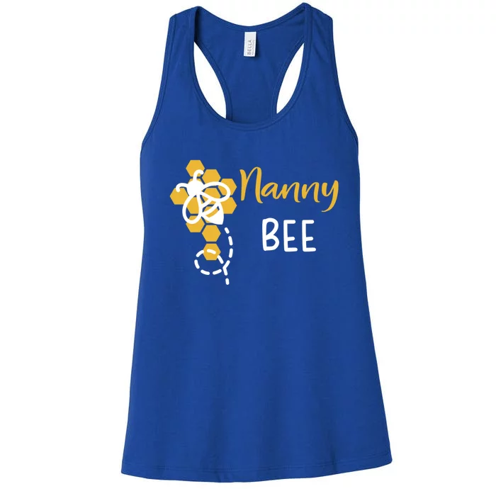 Nanny Of The Bee 1st Birthday Outfit First Bee Day Family Gift Women's Racerback Tank