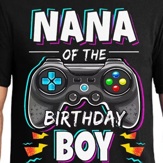 Nana Of The Birthday Boy Video Game Bday Party Gamer Pajama Set