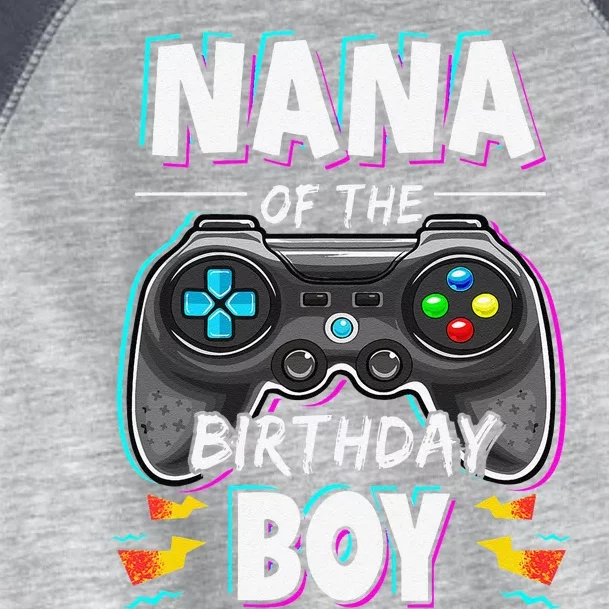 Nana Of The Birthday Boy Video Game Bday Party Gamer Toddler Fine Jersey T-Shirt