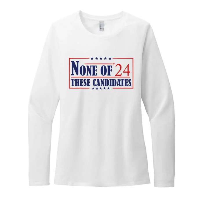 None Of These Candidates 2024 Funny Election Trump Biden Womens CVC Long Sleeve Shirt