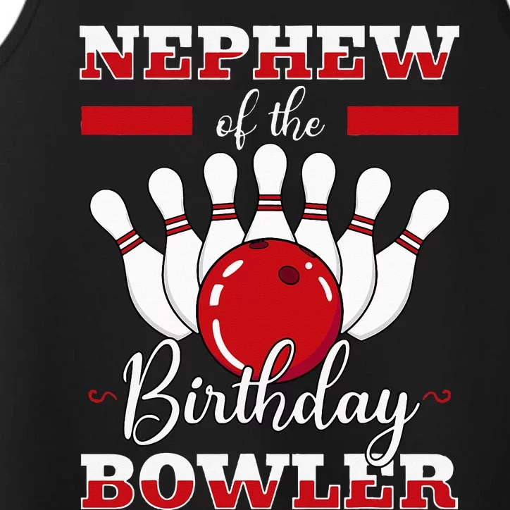 Nephew Of The Birthday Bowler Bday Bowling Party Celebration Performance Tank