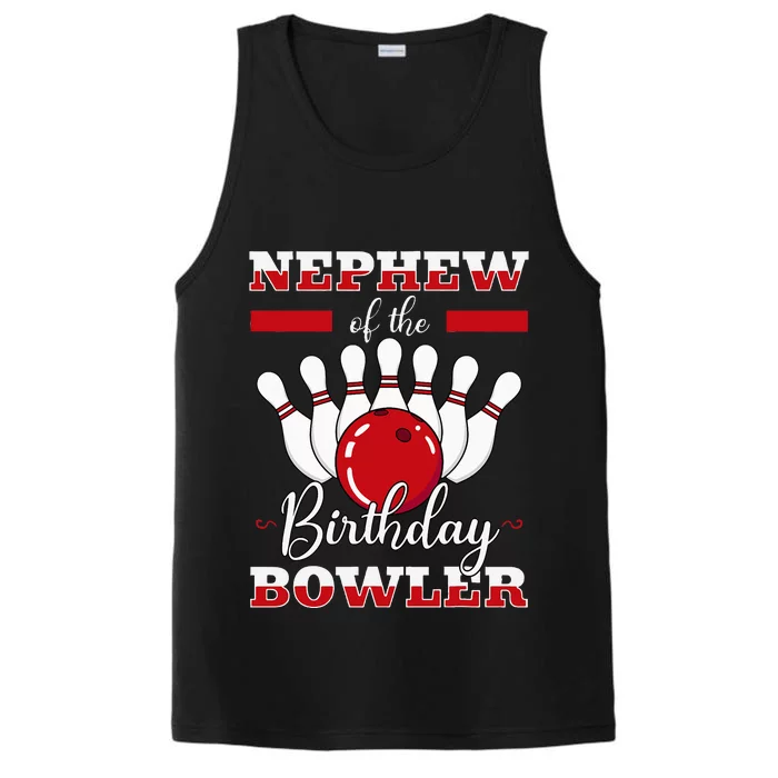 Nephew Of The Birthday Bowler Bday Bowling Party Celebration Performance Tank