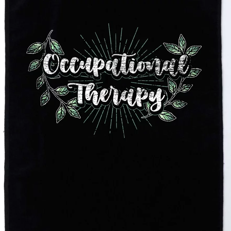 Nature OTA Therapist OT Exercise Leaves Occupational Therapy Platinum Collection Golf Towel