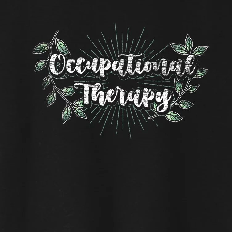 Nature OTA Therapist OT Exercise Leaves Occupational Therapy Women's Crop Top Tee