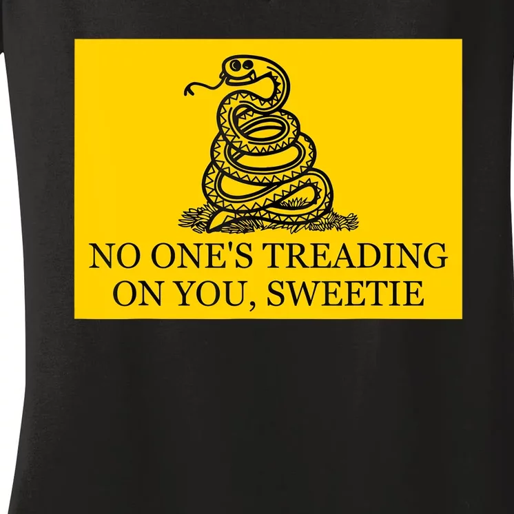 No Ones Treading On You Sweetie Women's V-Neck T-Shirt