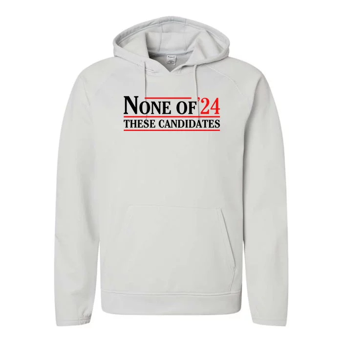 None Of These Candidates 2024 Funny Presidential Election Performance Fleece Hoodie