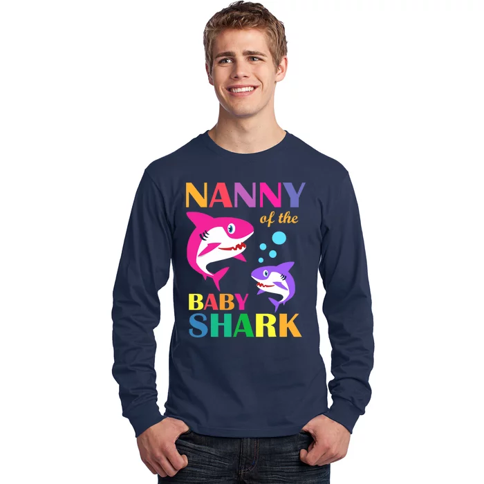 Nanny Of The Baby Birthday Shark Nanny Shark Mother's Day Long Sleeve Shirt