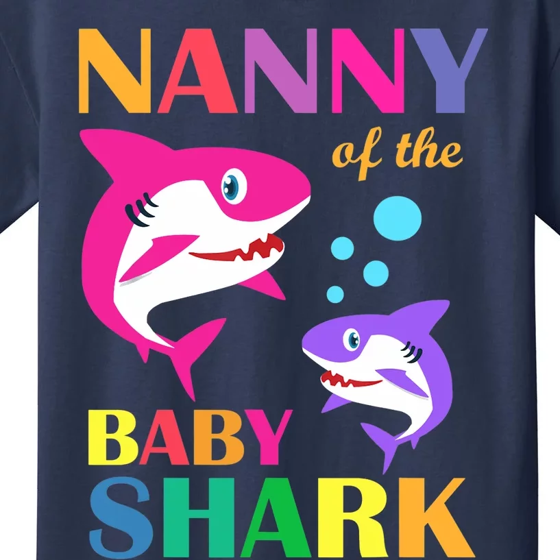 Nanny Of The Baby Birthday Shark Nanny Shark Mother's Day Kids T-Shirt