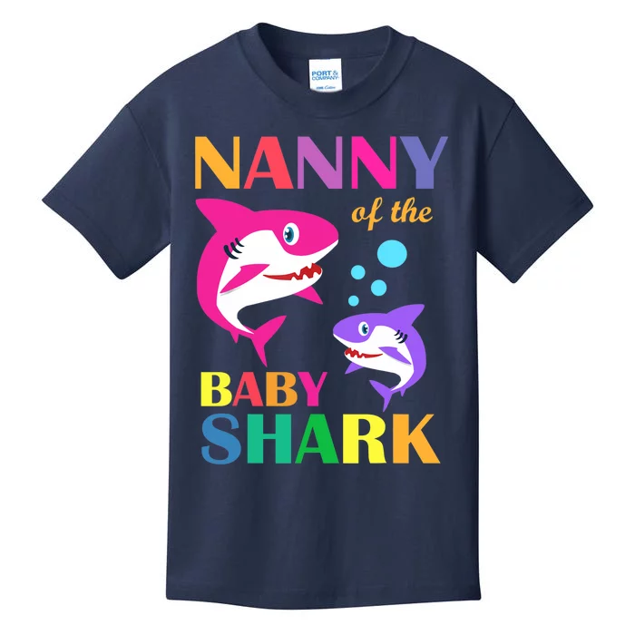 Nanny Of The Baby Birthday Shark Nanny Shark Mother's Day Kids T-Shirt