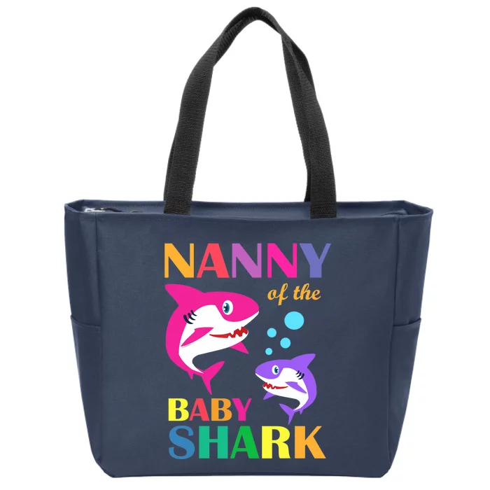 Nanny Of The Baby Birthday Shark Nanny Shark Mother's Day Zip Tote Bag