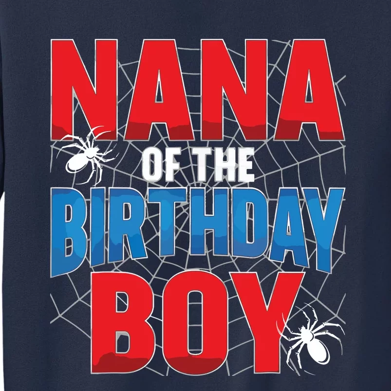 Nana Of The Birthday Spider Web Boy Family Matching Sweatshirt