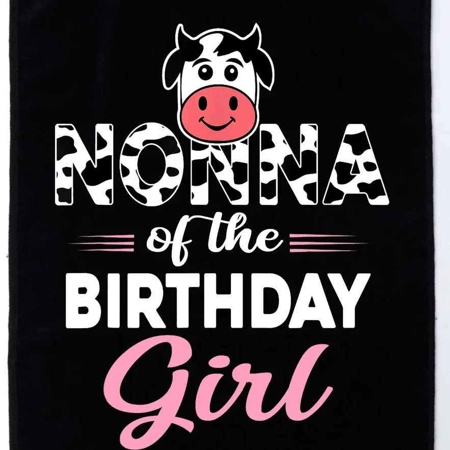 Nonna Of The Bday Girl Farm Cow Nonna Birthday Party Platinum Collection Golf Towel