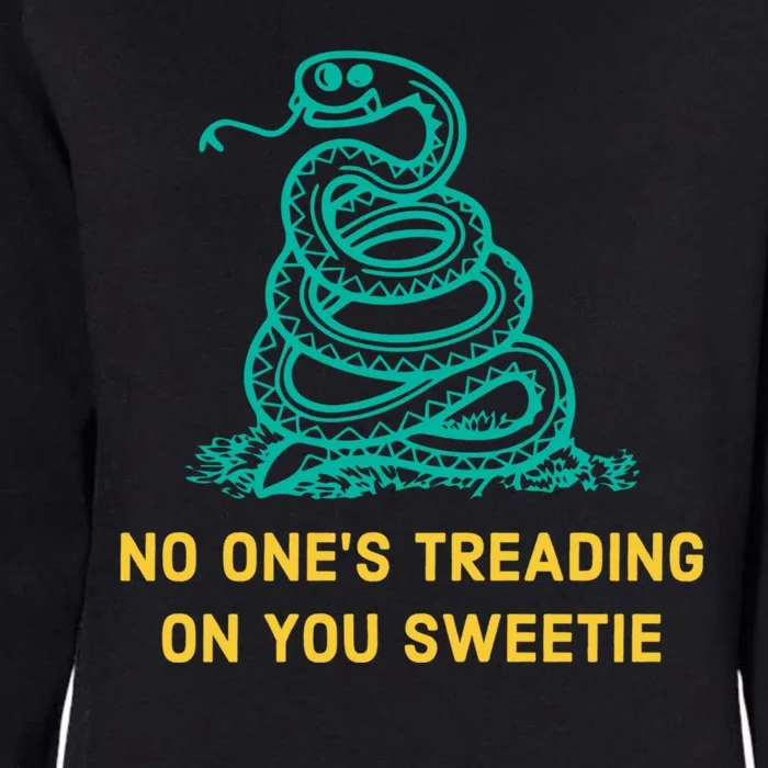 No Ones Treading On You Sweetie Snake Womens California Wash Sweatshirt