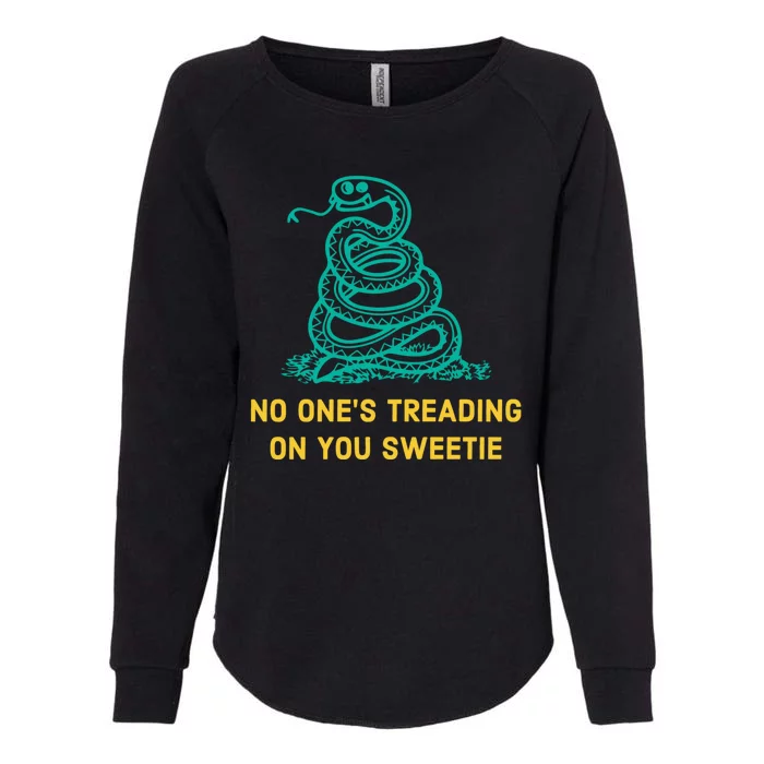 No Ones Treading On You Sweetie Snake Womens California Wash Sweatshirt