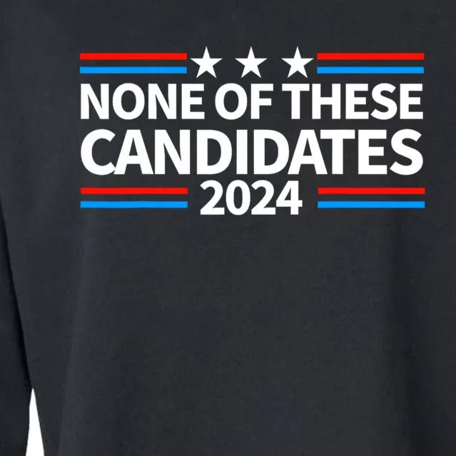 None Of These Candidates 2024 Funny Nevada President Cropped Pullover Crew