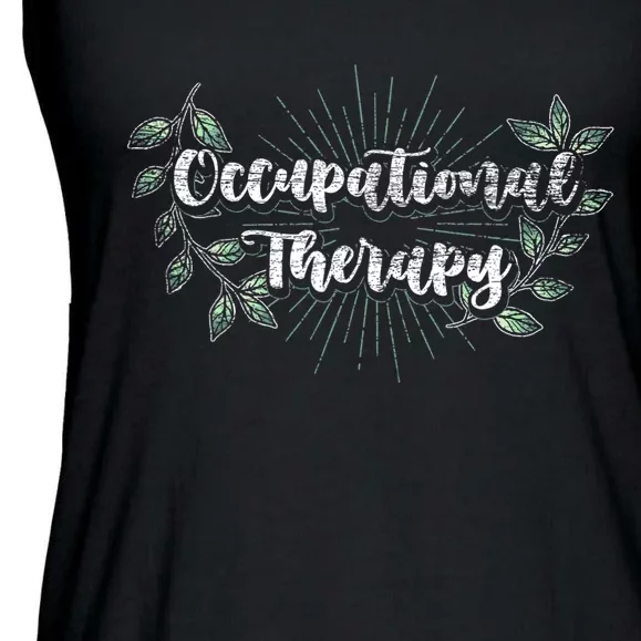 Nature OTA Therapist OT Exercise Leaves Occupational Therapy Ladies Essential Flowy Tank