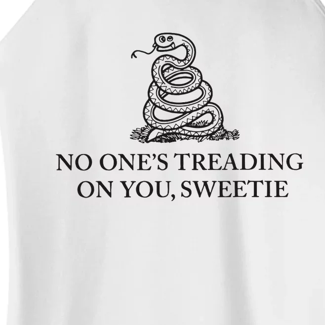 No OneS Treading On You Sweetie Women’s Perfect Tri Rocker Tank