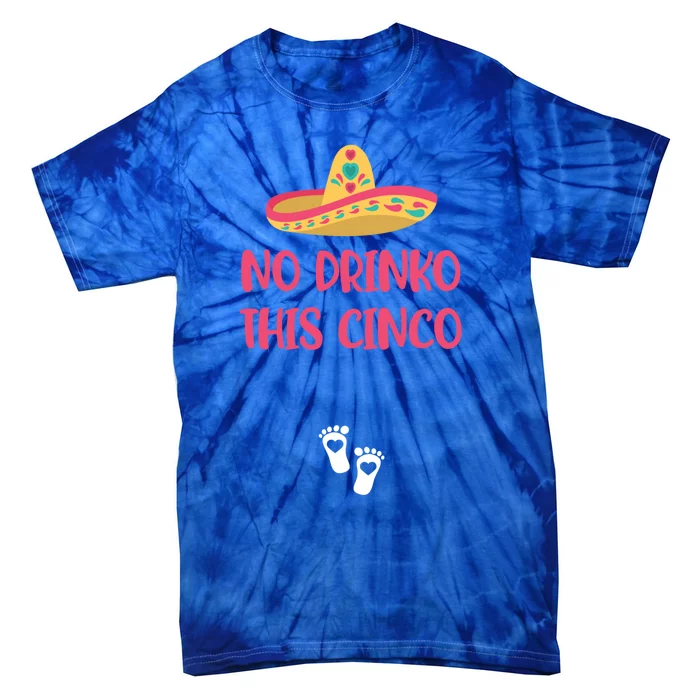 No O This Cinco Pregnancy Announcet Cinco De Mayo Gift Tie-Dye T-Shirt