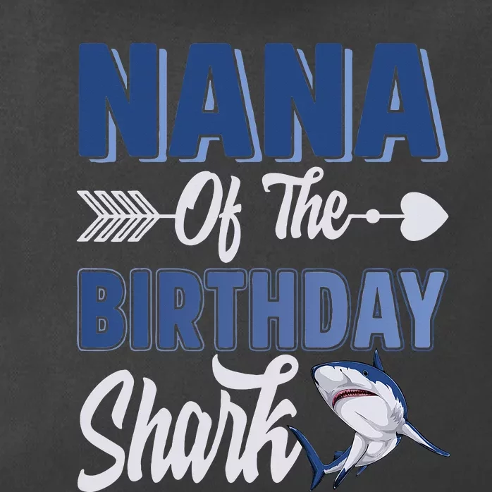 Nana Of The Birthday Shark Ocean Matching Family Zip Tote Bag