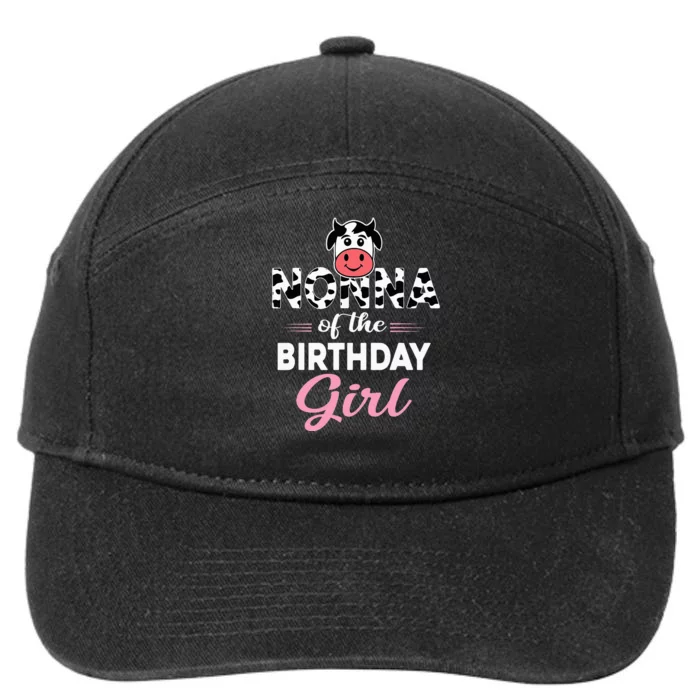 Nonna of The Bday Cow gift Birthday Party 7-Panel Snapback Hat