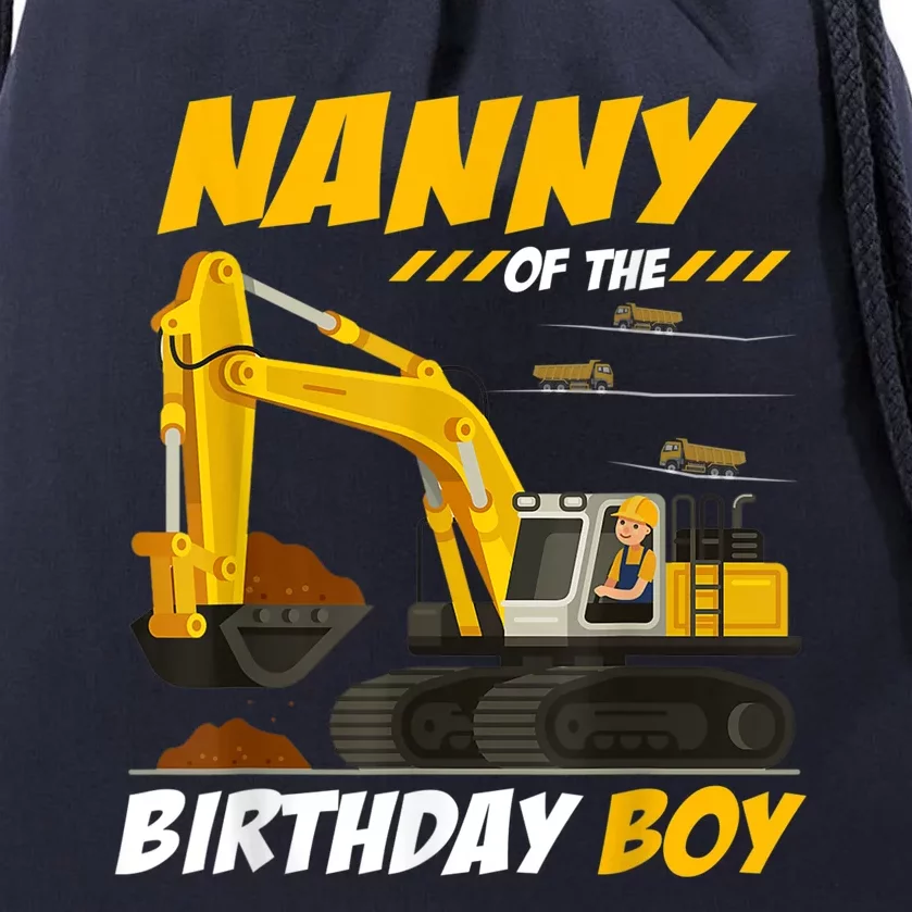 Nanny Of The Birthday Boy Construction Birthday Party Drawstring Bag