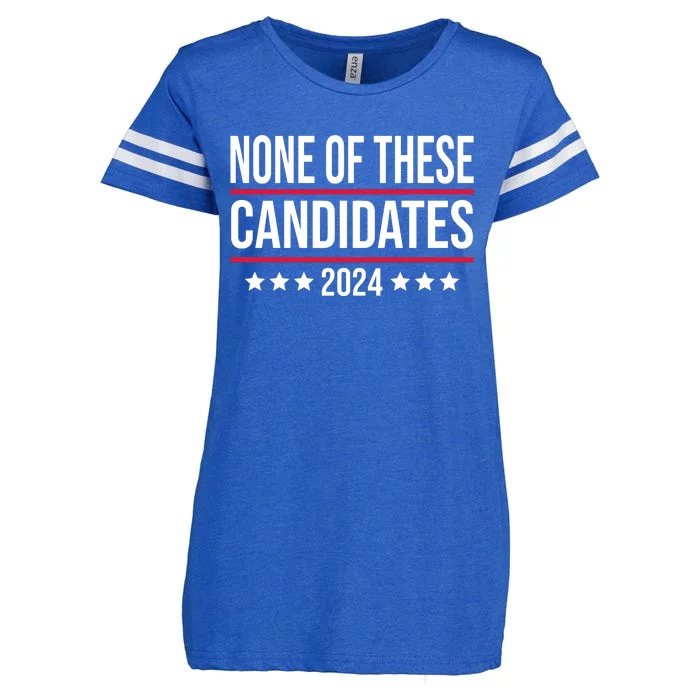 None Of These Candidates 2024 Funny President Election Enza Ladies Jersey Football T-Shirt