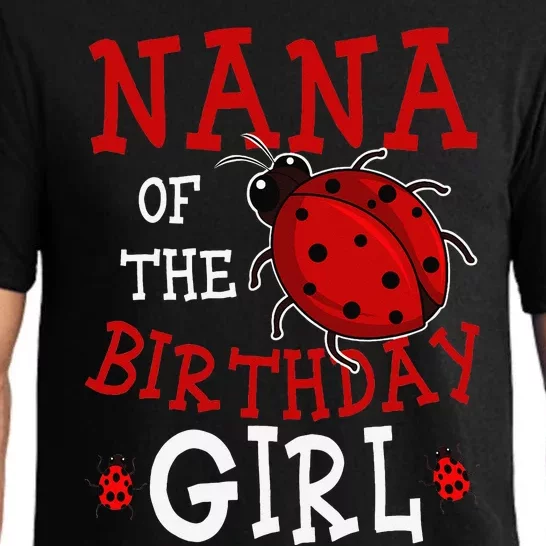 Nana Of The Birthday Ladybug Bday Party Celebration Pajama Set