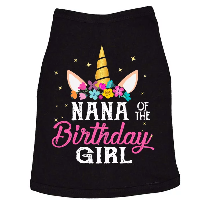 Nana Of The Birthday Girl Nana Gift Unicorn Birthday Doggie Tank