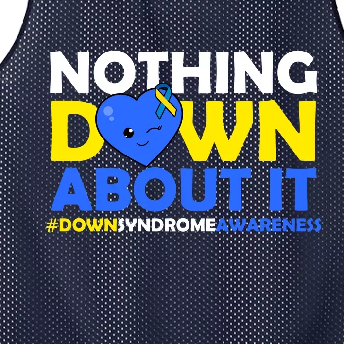 Nothing Down About It Down Syndrome Awareness Mesh Reversible Basketball Jersey Tank