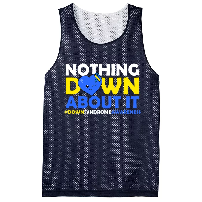 Nothing Down About It Down Syndrome Awareness Mesh Reversible Basketball Jersey Tank