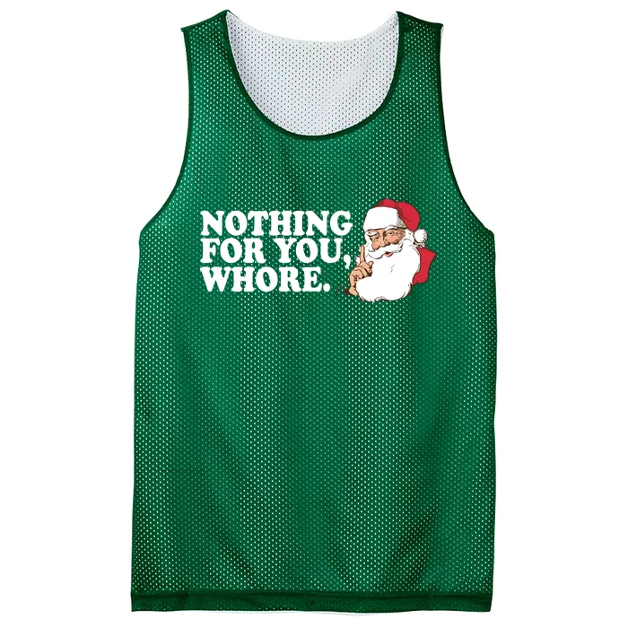 Nothing For You Whore X-Mas Naughty Santa Mesh Reversible Basketball Jersey Tank