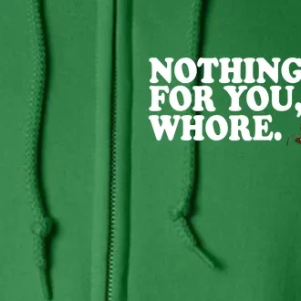 Nothing For You Whore X-Mas Naughty Santa Full Zip Hoodie