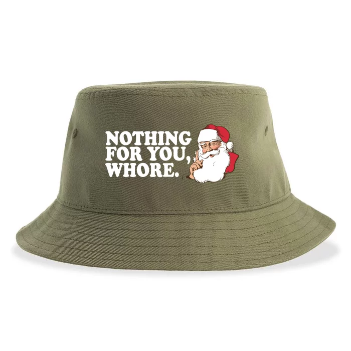 Nothing For You Whore X-Mas Naughty Santa Sustainable Bucket Hat