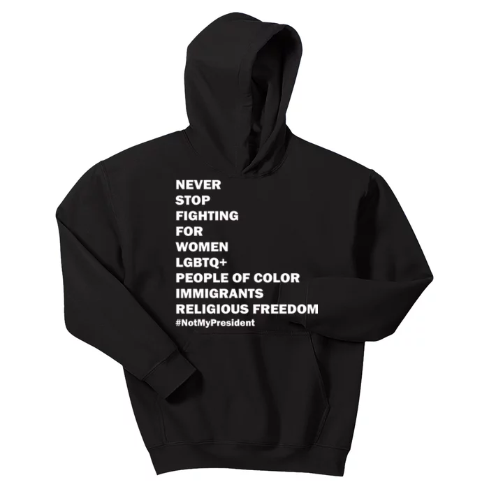 #NotMyPresident Not My President Quote Kids Hoodie